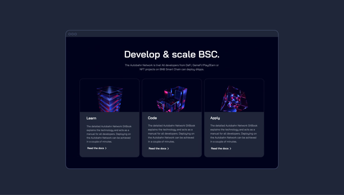 A "Develop & scale BSC" section from the Tixl website.