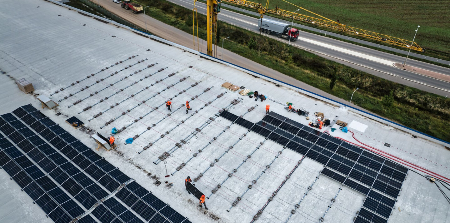 Panattoni's warehouse in construction.