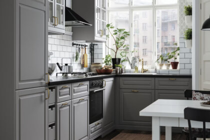 A small house kitchen. A small house kitchen.