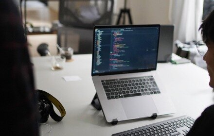 Laptop of a web developer. Laptop of a web developer.