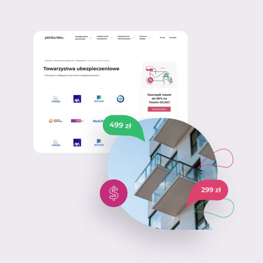 The Porówneo website. The Porówneo website.