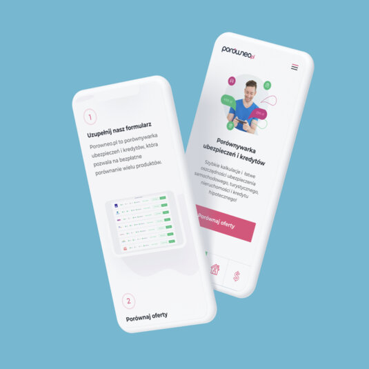 The Porówneo mobile website. The Porówneo mobile website.