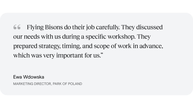 Graphic inside #4 Client's testimonial