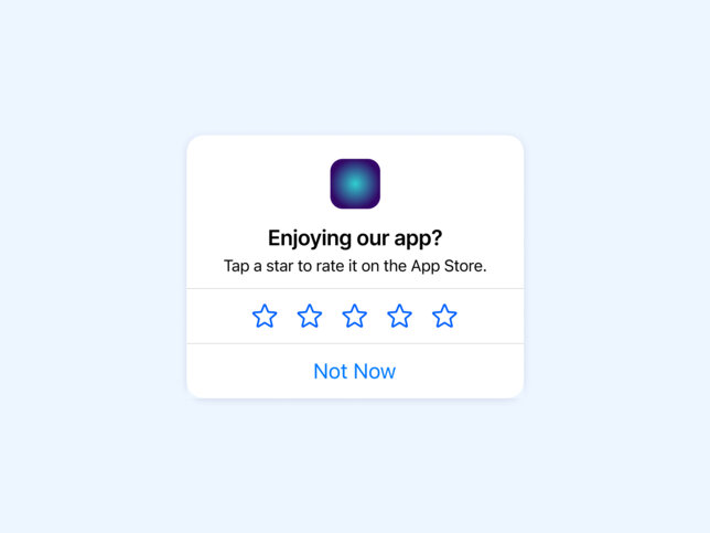 Graphic inside Native pop-up used on iOS
