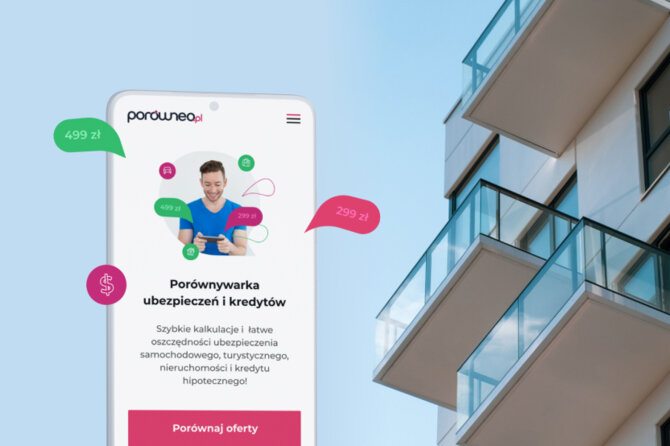 The Porówneo mobile website.
