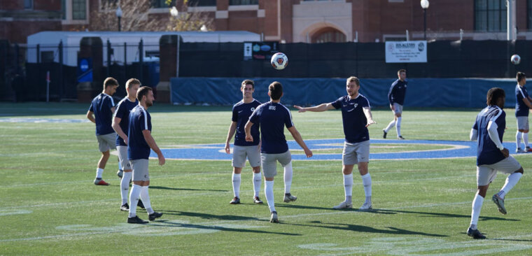 Football players on the field. Football players on the field.