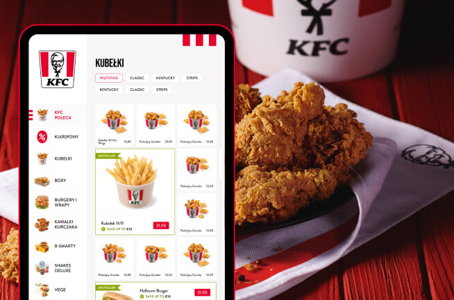 KFC kiosk. KFC kiosk.